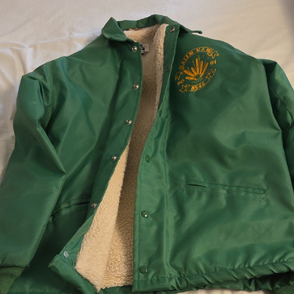 Green VFW Jacket with Sherpa Lining